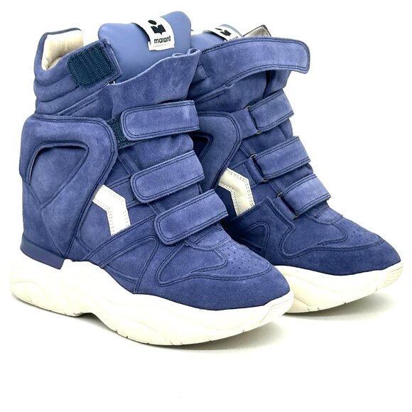 Isabel Marant BALSKEE Suede High Top Wedge Sneaker Ankle Bootie Boots - Picture 9 of 16